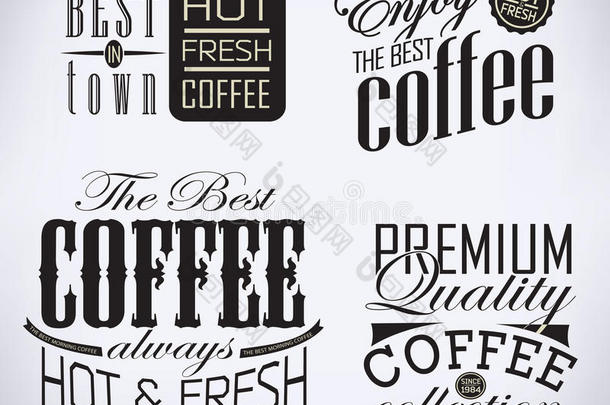 咖啡、咖啡排版元素