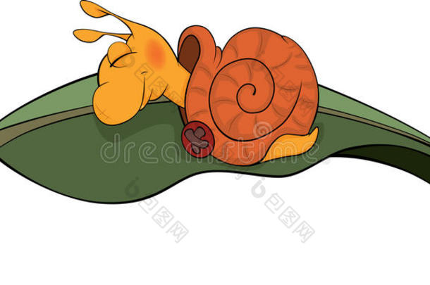 睡蜗牛卡通