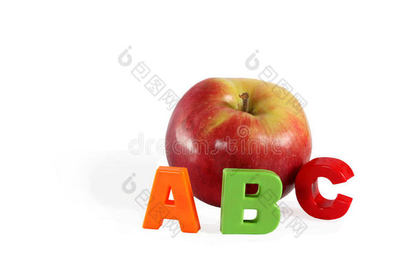 带插图的字母a和苹果。