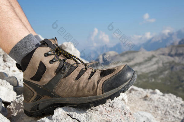 登山者的登山靴