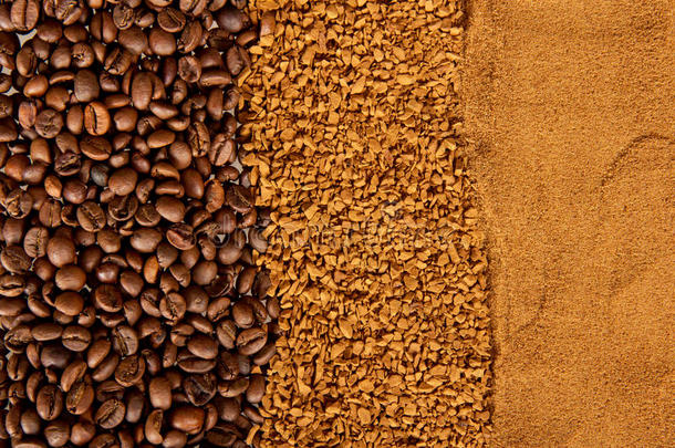 谷物、速溶咖啡和磨碎咖啡