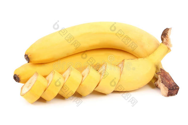 香蕉和切片。