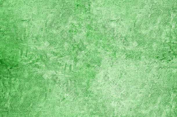 颗粒绿油漆墙背景或纹理