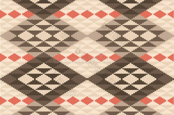 抽象几何民族地毯图案