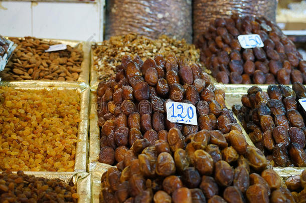 摩洛哥市场上的甜枣
