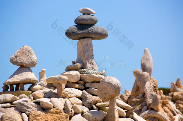 福尔门特拉illetes海滩海滩上的<strong>石像</strong>