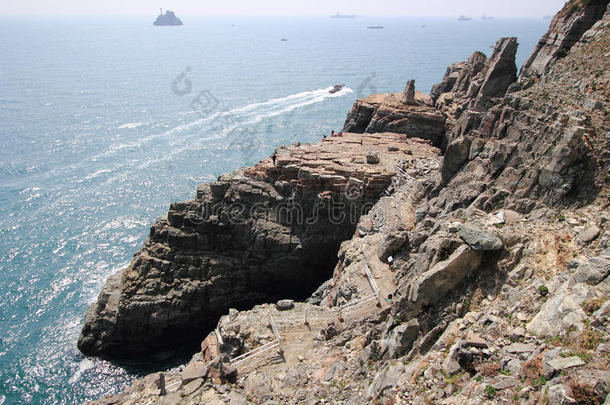 海岸，岩石，悬崖，海岸，和，海洋，地貌，海洋，海角，岬角，飞来峰，海角，基岩，地形，露头，海岸