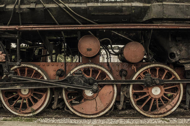老式火车车轮