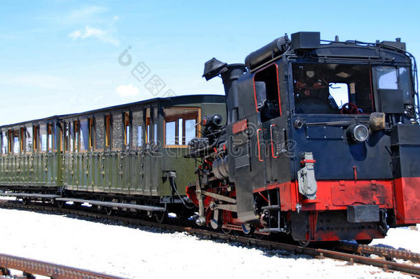 齿轮铁路的蒸汽火车