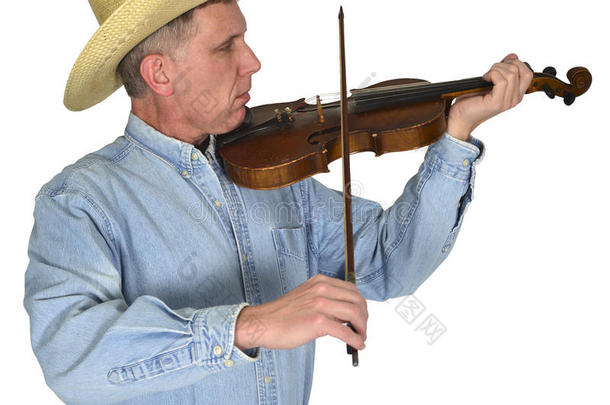 演奏小提琴或小提琴的乡村音乐音乐家