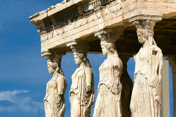 希腊雅典卫城的女主角雕塑