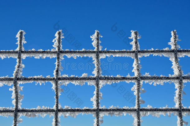 冰晶覆盖晶格的冬季背景