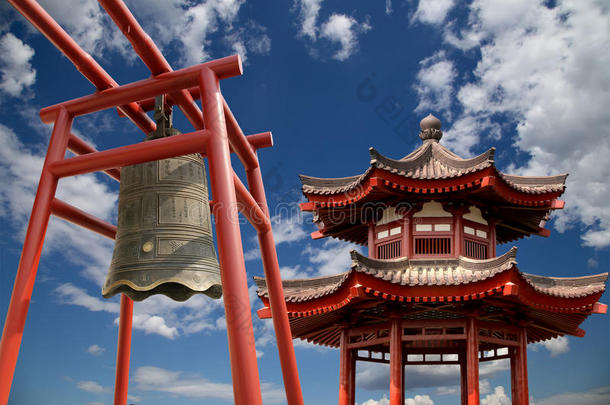 中国陕西省西安（西安，西安）境内的巨型雁塔