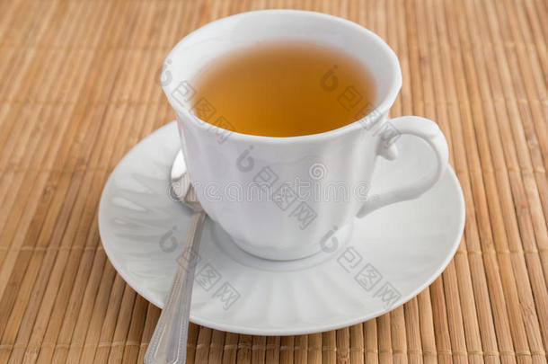 <strong>竹席</strong>上的一杯茶