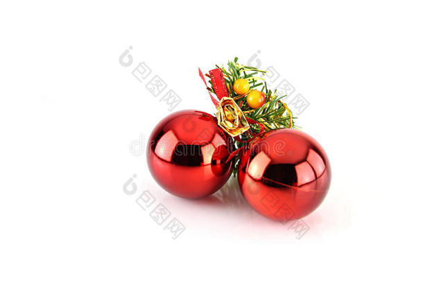 新年和圣诞节的<strong>红球</strong>。