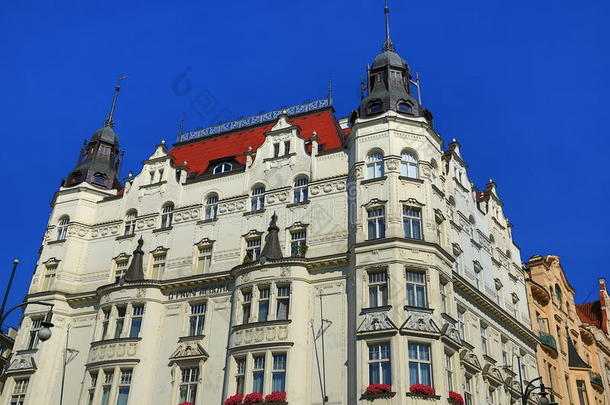 捷克共和国布拉格旧城区巴黎街巴黎街旧建筑
