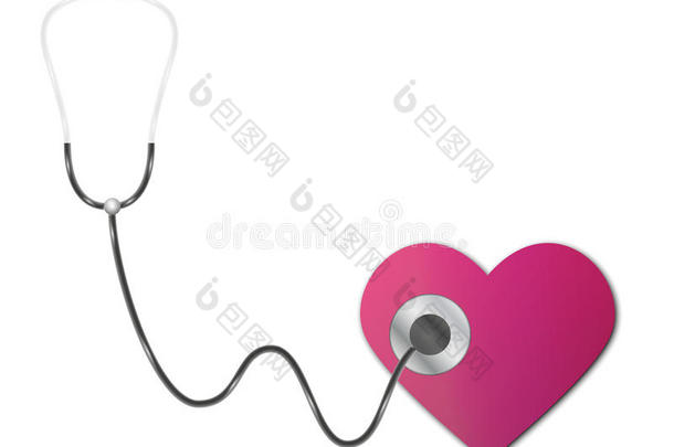 听诊器和心脏