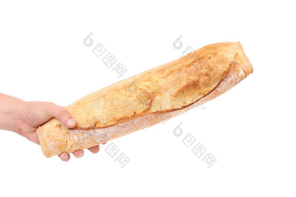 手里拿着噼啪作响的面包