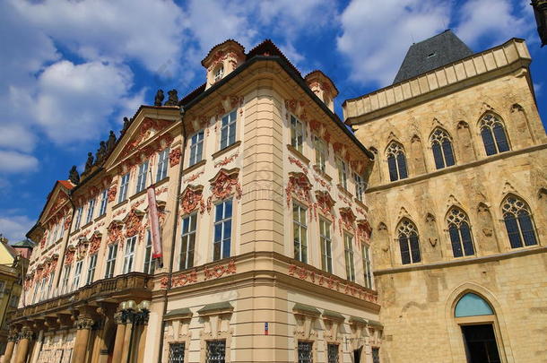 国家<strong>美术馆</strong>，泰恩夫人的哥特式教堂，老建筑，老城广场，布拉格，捷克共和国
