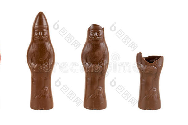 圣诞老人被吃掉的巧克力形象