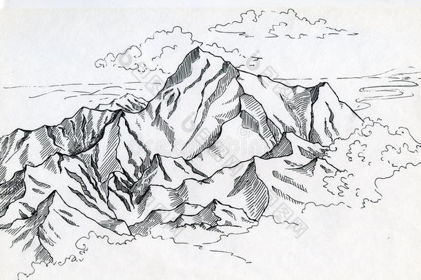 水墨山水画