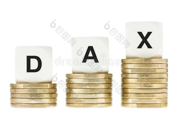 dax（法兰克福证券交易所股票指数）在金币堆上