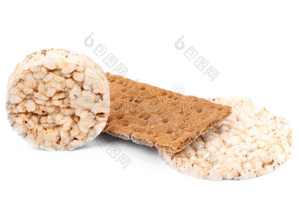 膨化米<strong>饭点</strong>心和谷类脆面包。