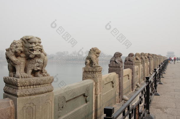 卢沟桥上的中国石狮