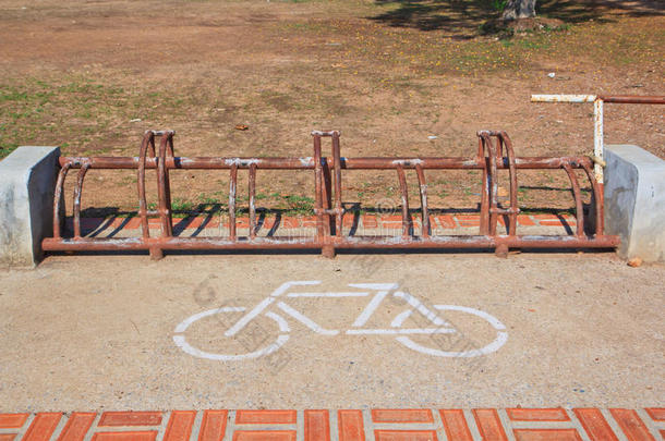 自行车停车的标志