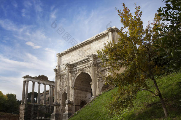 意大利罗马塞普蒂米乌斯塞维鲁斯皇帝的拱门