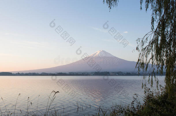 从<strong>川崎</strong>湖看富士山