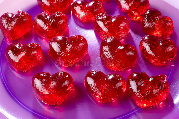 情人节，红甜心形糖果