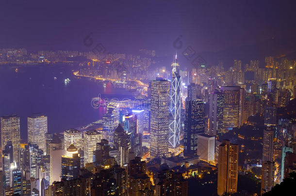 <strong>香<strong>港</strong>维多利亚港夜景</strong>
