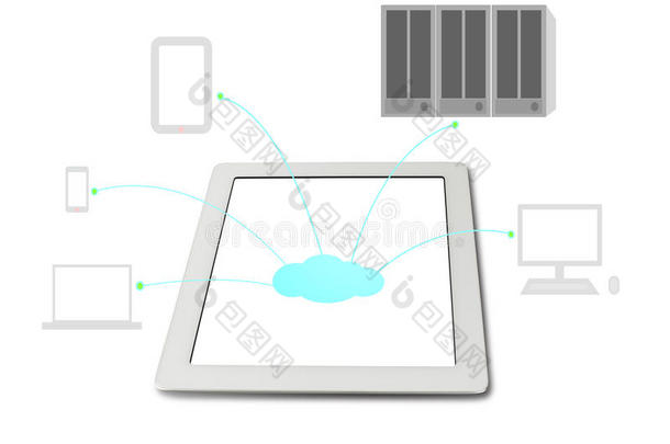 平板电脑和其他电子设备上的云图标