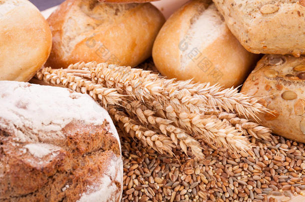 美味的新鲜烤面包面包面包面包自然食品