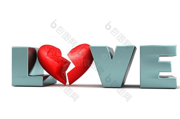 心碎的爱情3d字体