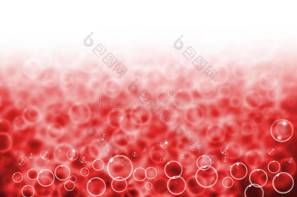 抽象气泡红背景