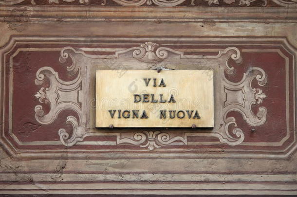佛罗伦萨文艺复兴街标志