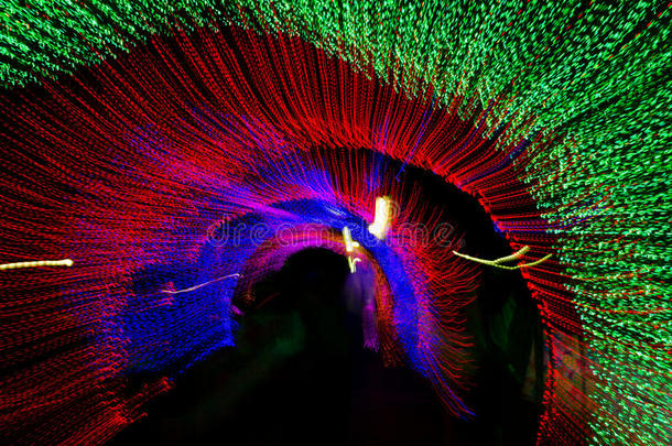 新年霓虹灯隧道