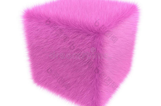 毛茸茸的粉红色方块