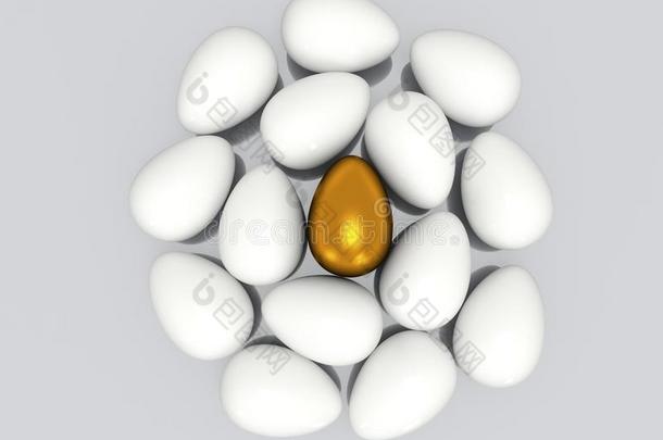 白蛋中独一无二的金蛋