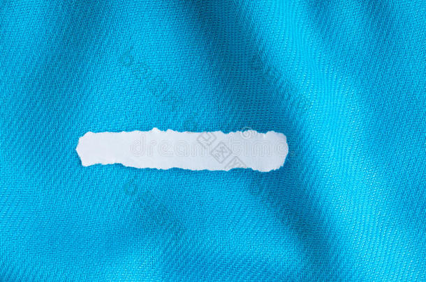 纺织品蓝色背景布上的空白复印空间废纸