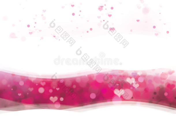 情人节用带心脏的矢量粉色背景