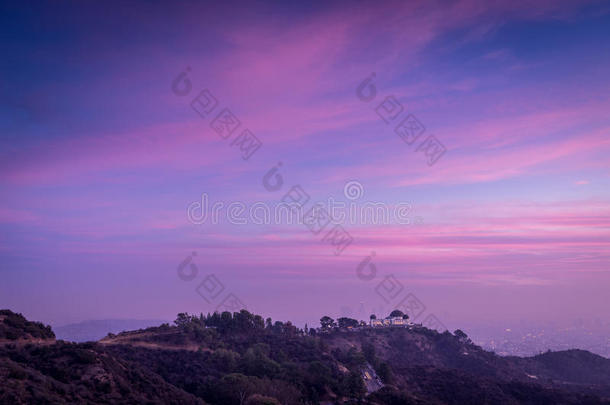洛杉矶山上的日落