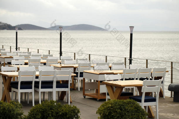 土耳其博德鲁姆海景露天咖啡馆/餐厅