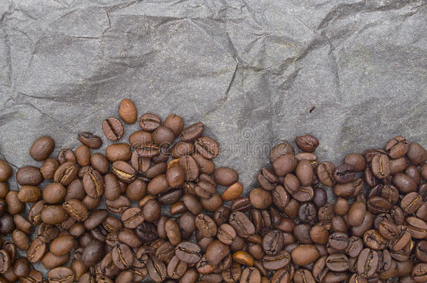 咖啡粒的棕色背景图案