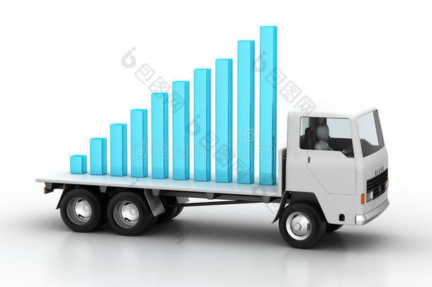 商业图形的卡车运输