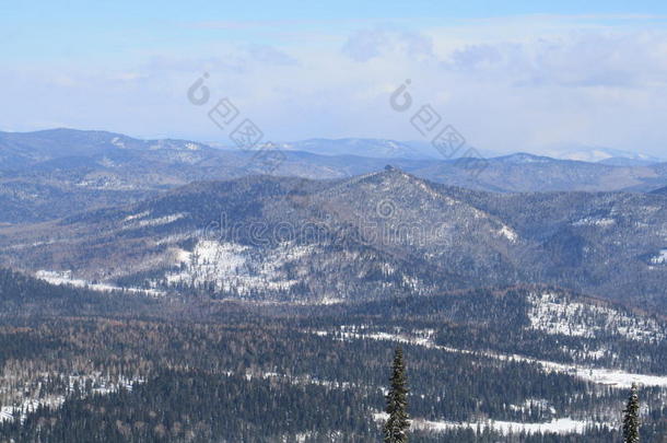 高山滑雪景观