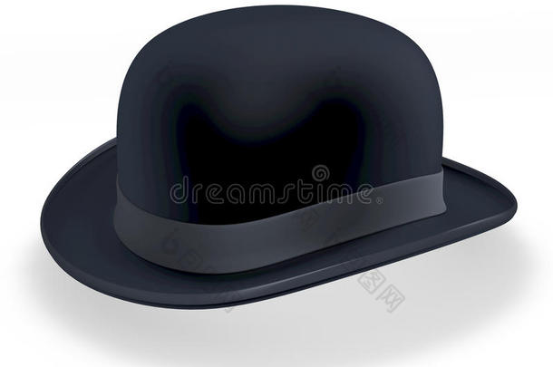 黑色圆顶礼帽
