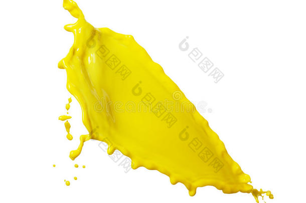 黄色液体飞溅